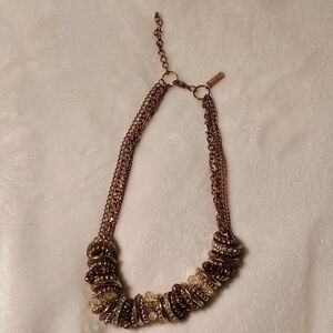 Elegant Gold and Brown Necklace